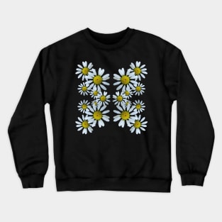 White Daisies Flower Daisy Floral Pattern blooms blooming Crewneck Sweatshirt